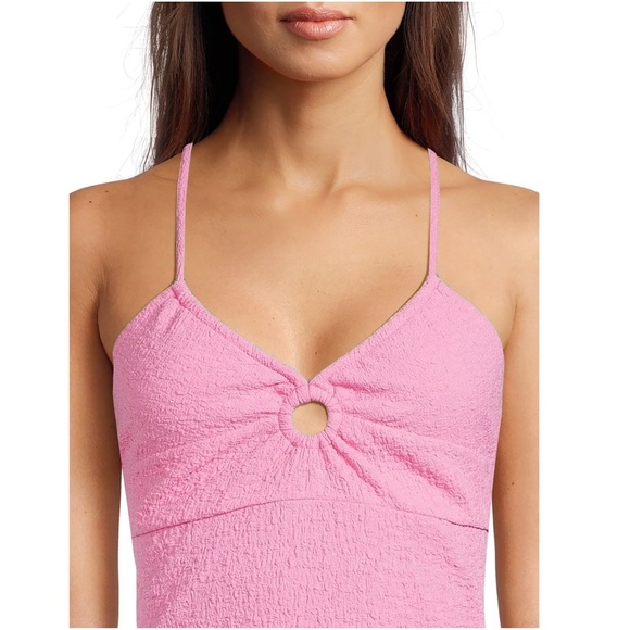 New with tag No Boundaries Juniors Bodycon pink Midi Dress Size XL (15/17) - Picture 3 of 9